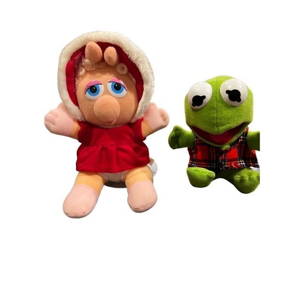 Vintage 80’ Baby Miss Peggy and Baby Kermit Muppet Babies Plushies - Picture 2 of 10